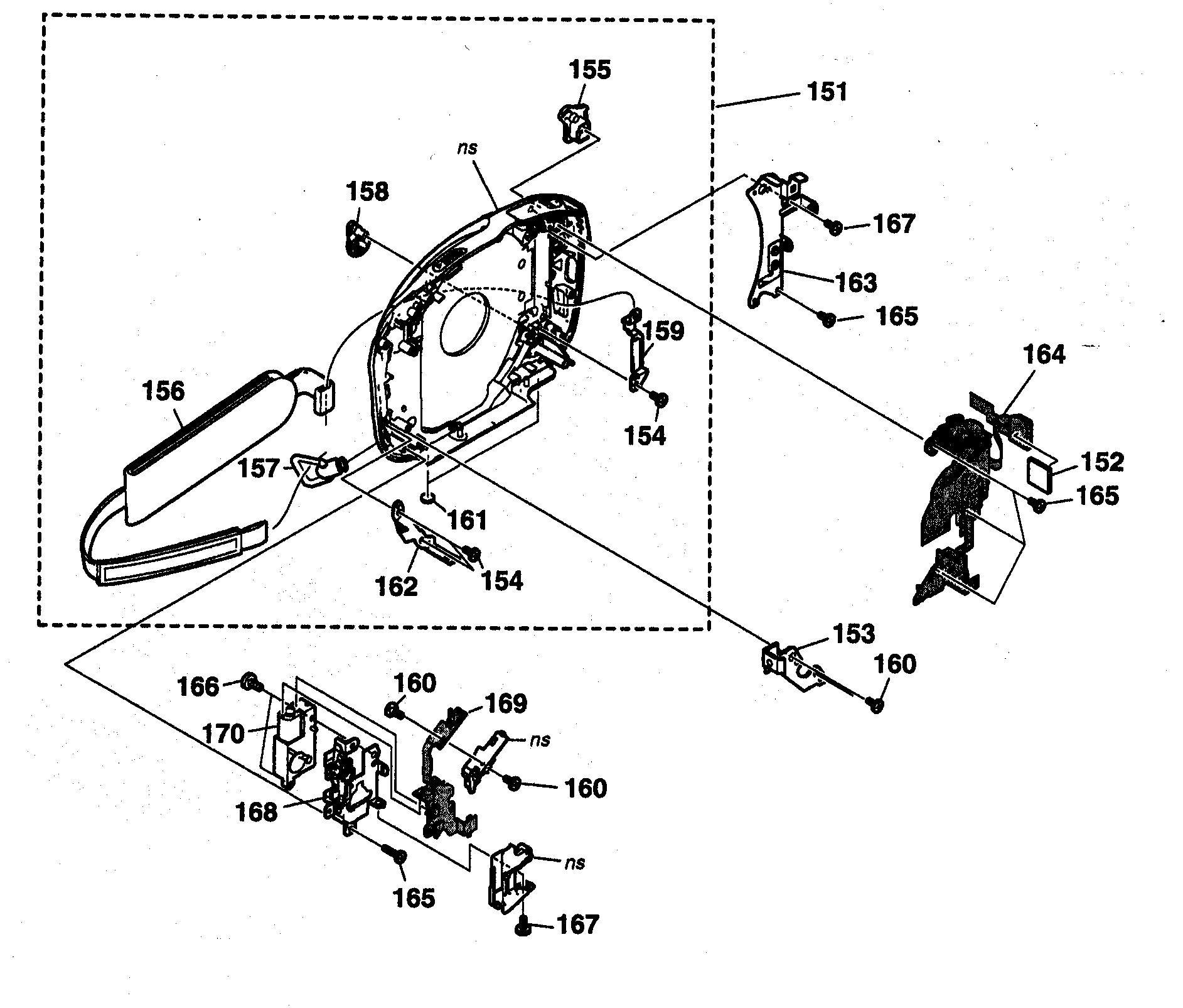 Sony DCR-DVD403 cabinet parts l 3 diagram