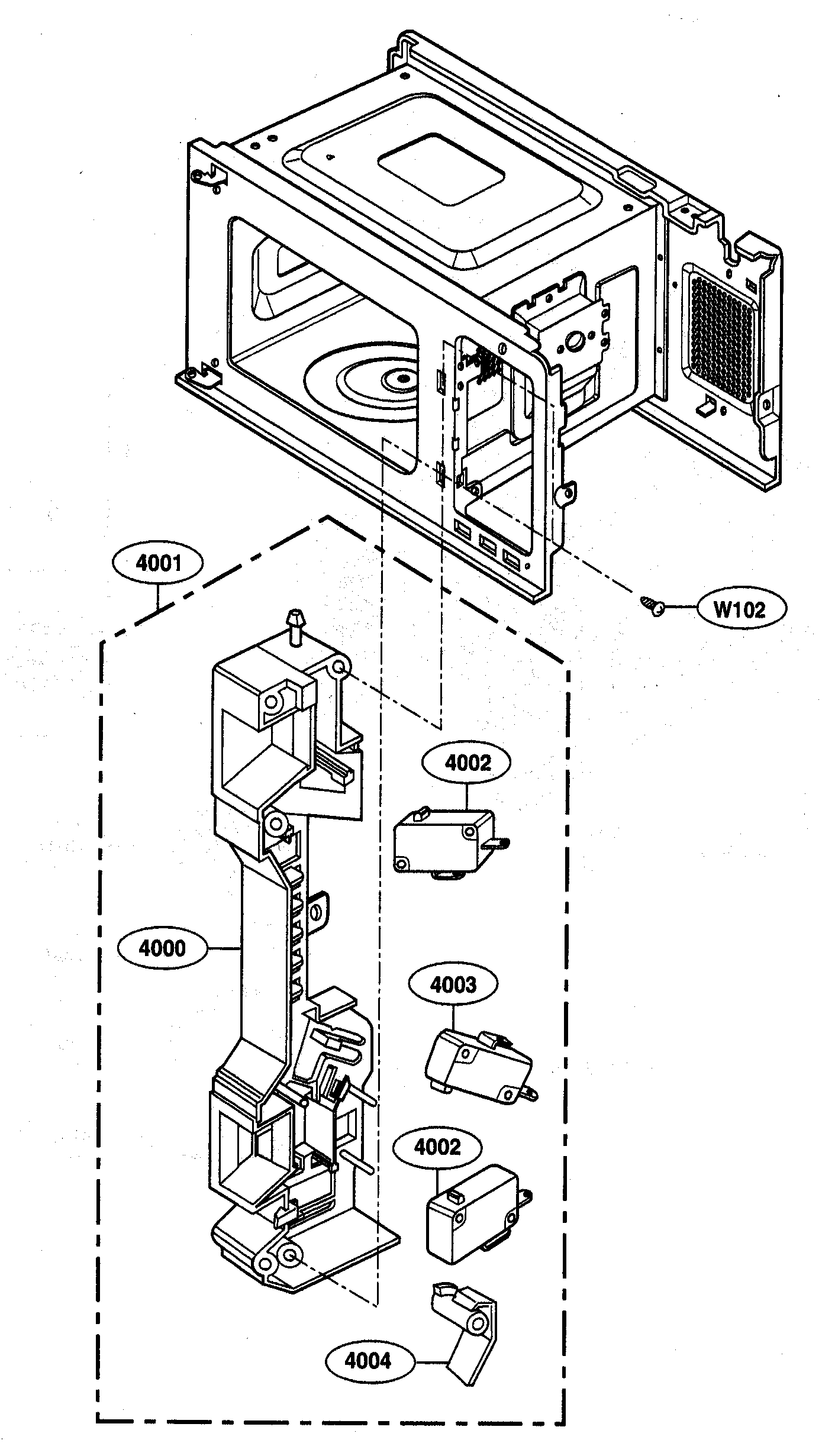Kenmore Elite 72164289301 latch board diagram