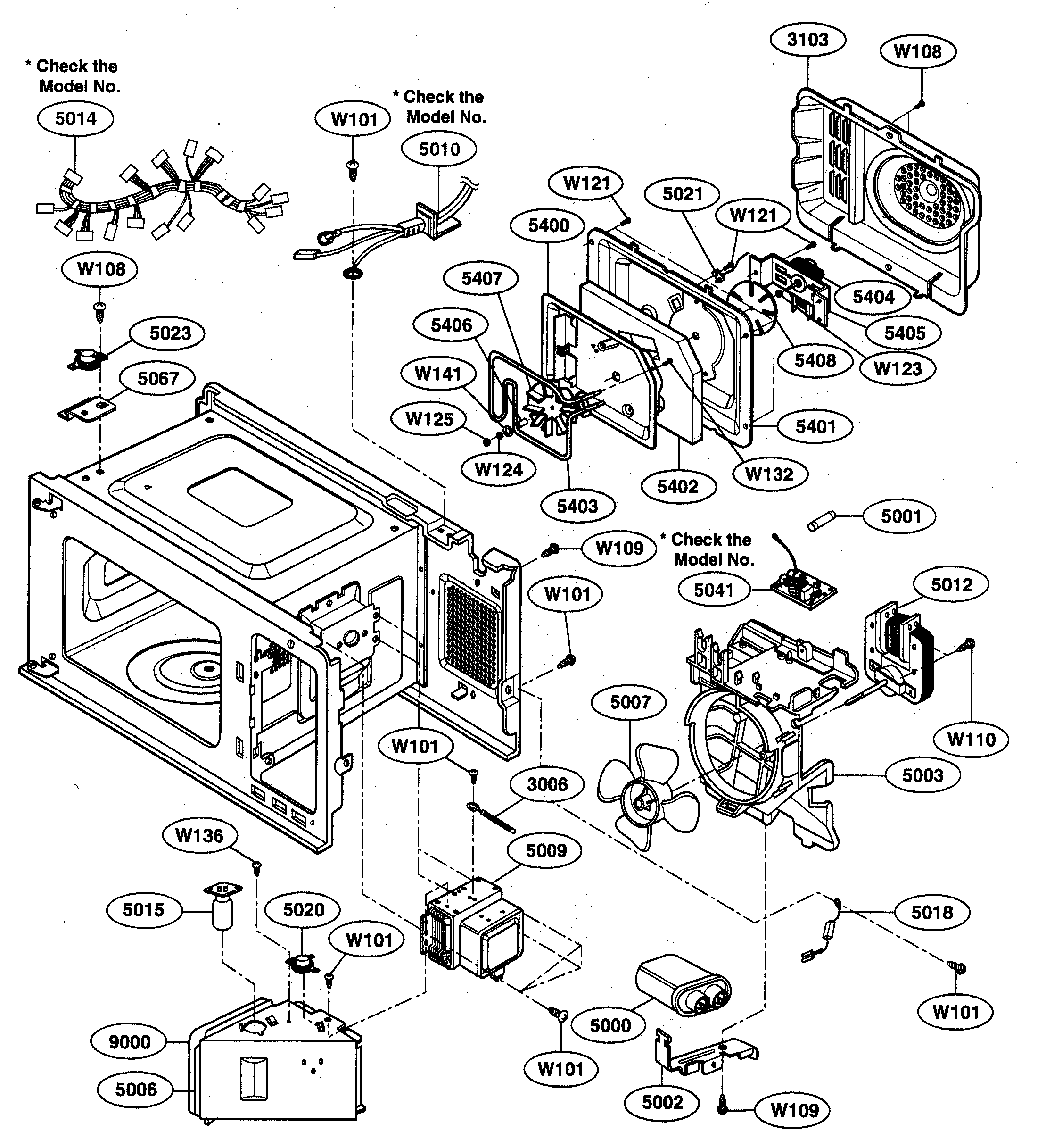 Kenmore Elite 72164289301 interior parts diagram