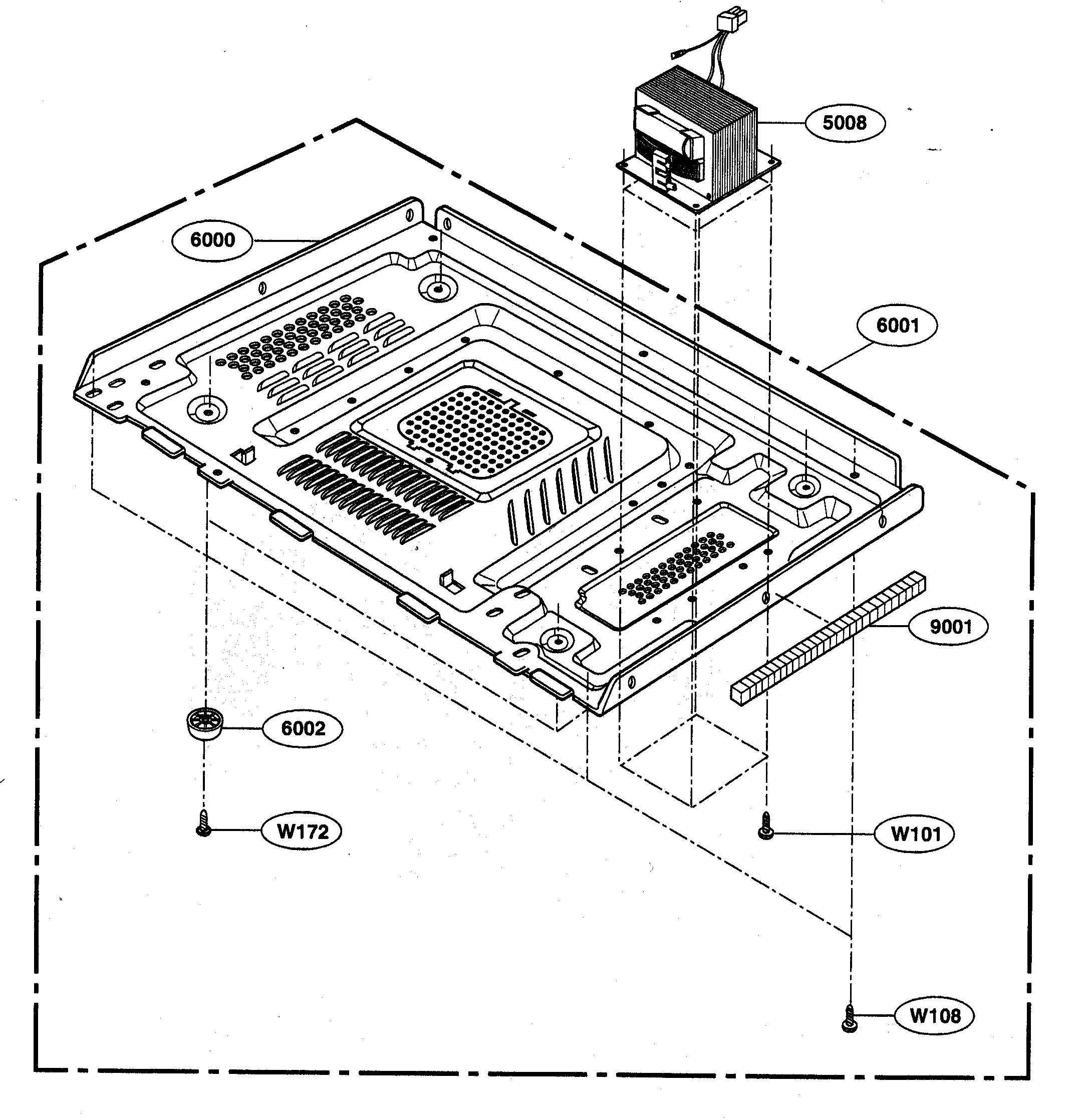 Kenmore Elite 72164289301 base plate parts diagram