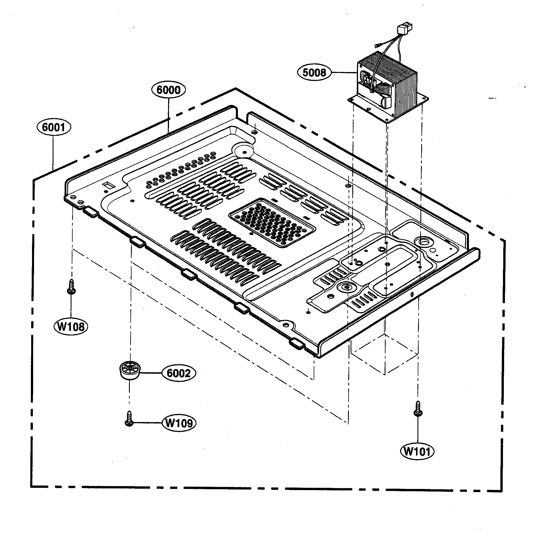 Kenmore 72165223401 base plate diagram