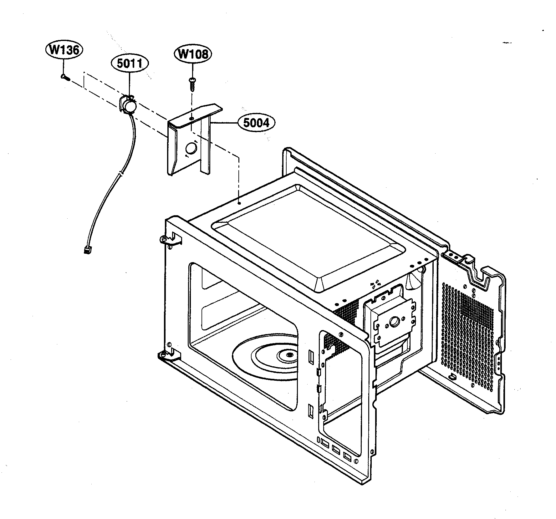 Kenmore 72165223401 sensor parts diagram