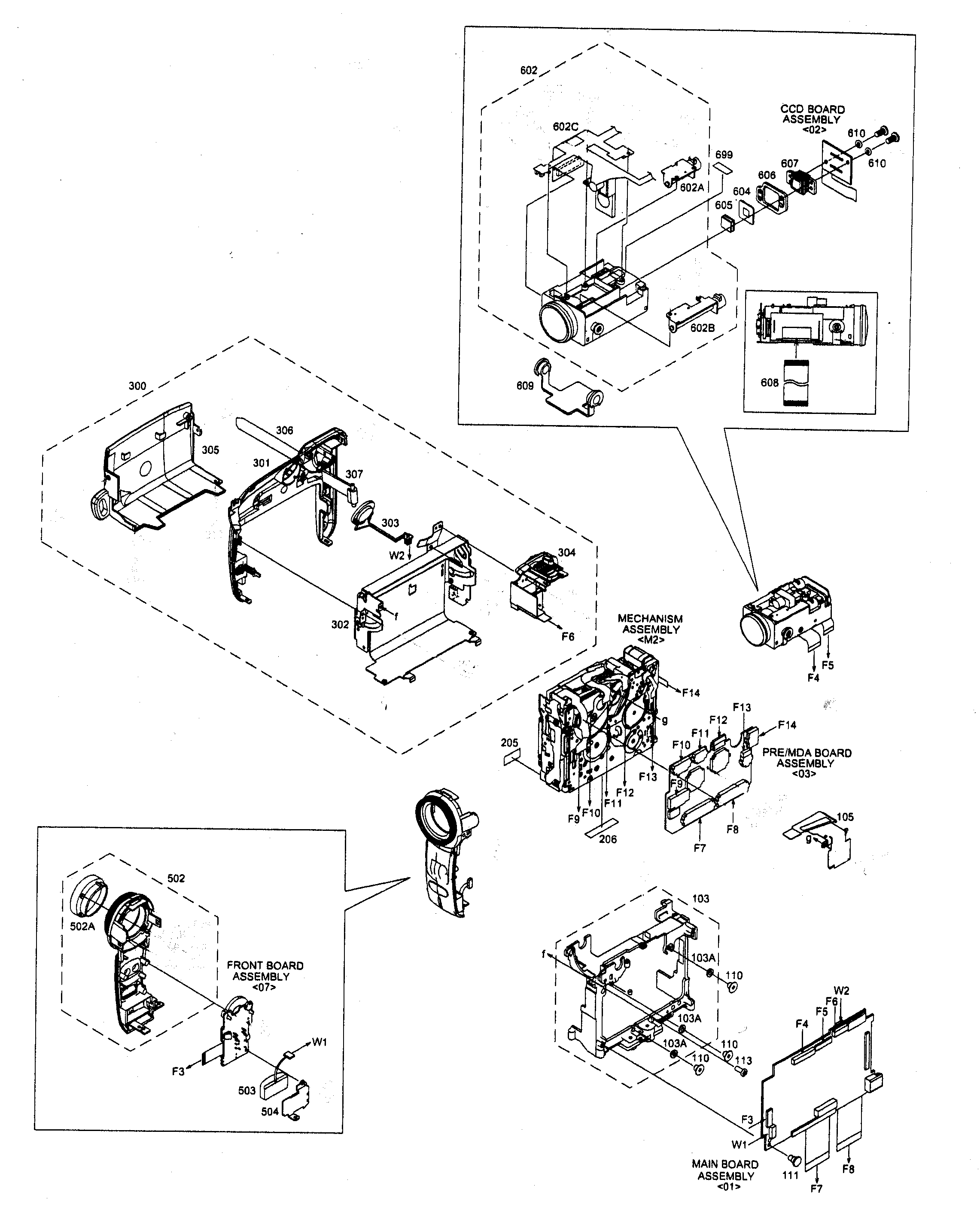 JVC GR-D290US cabinet parts 2 diagram