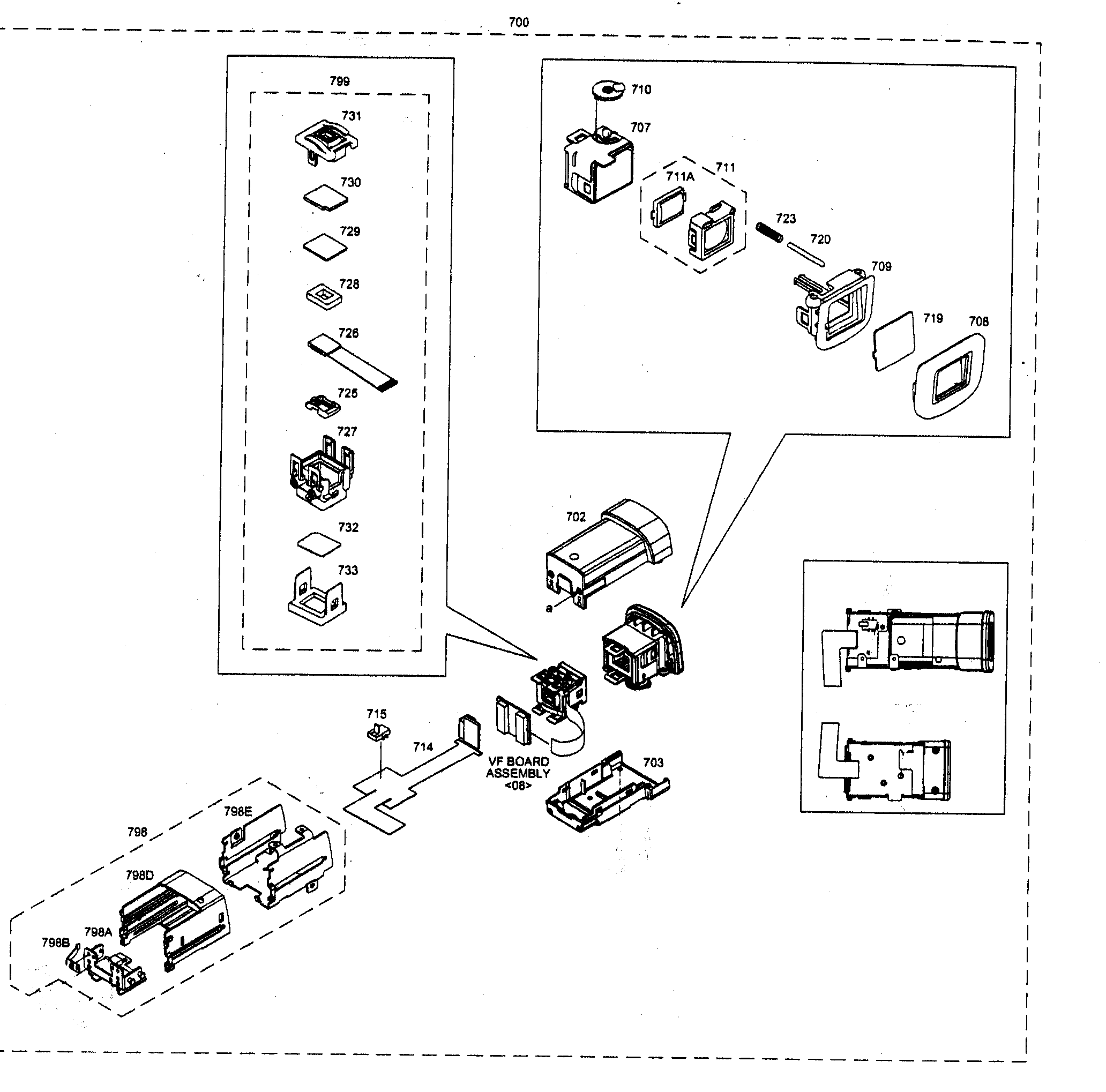 JVC GR-D290US vf assy diagram
