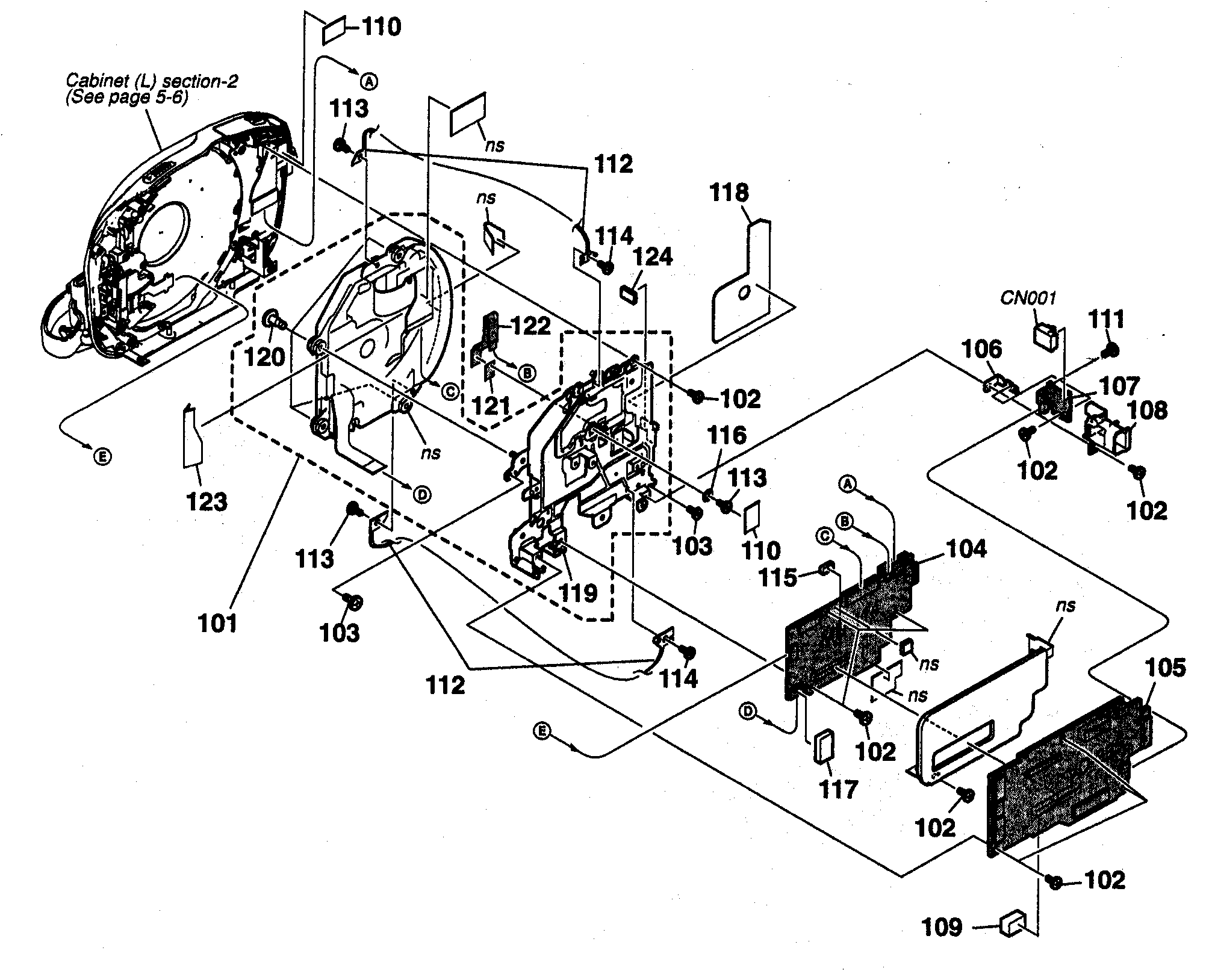 Sony DCR-DVD103 md section diagram