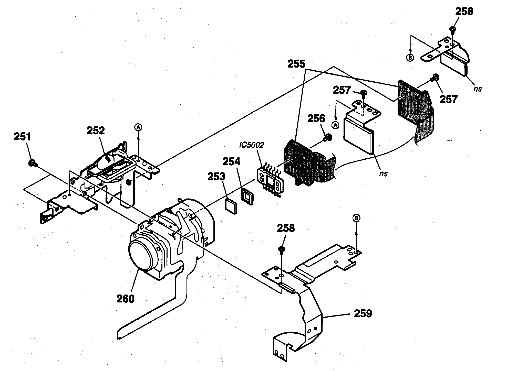 Sony DCR-DVD103 lens section diagram