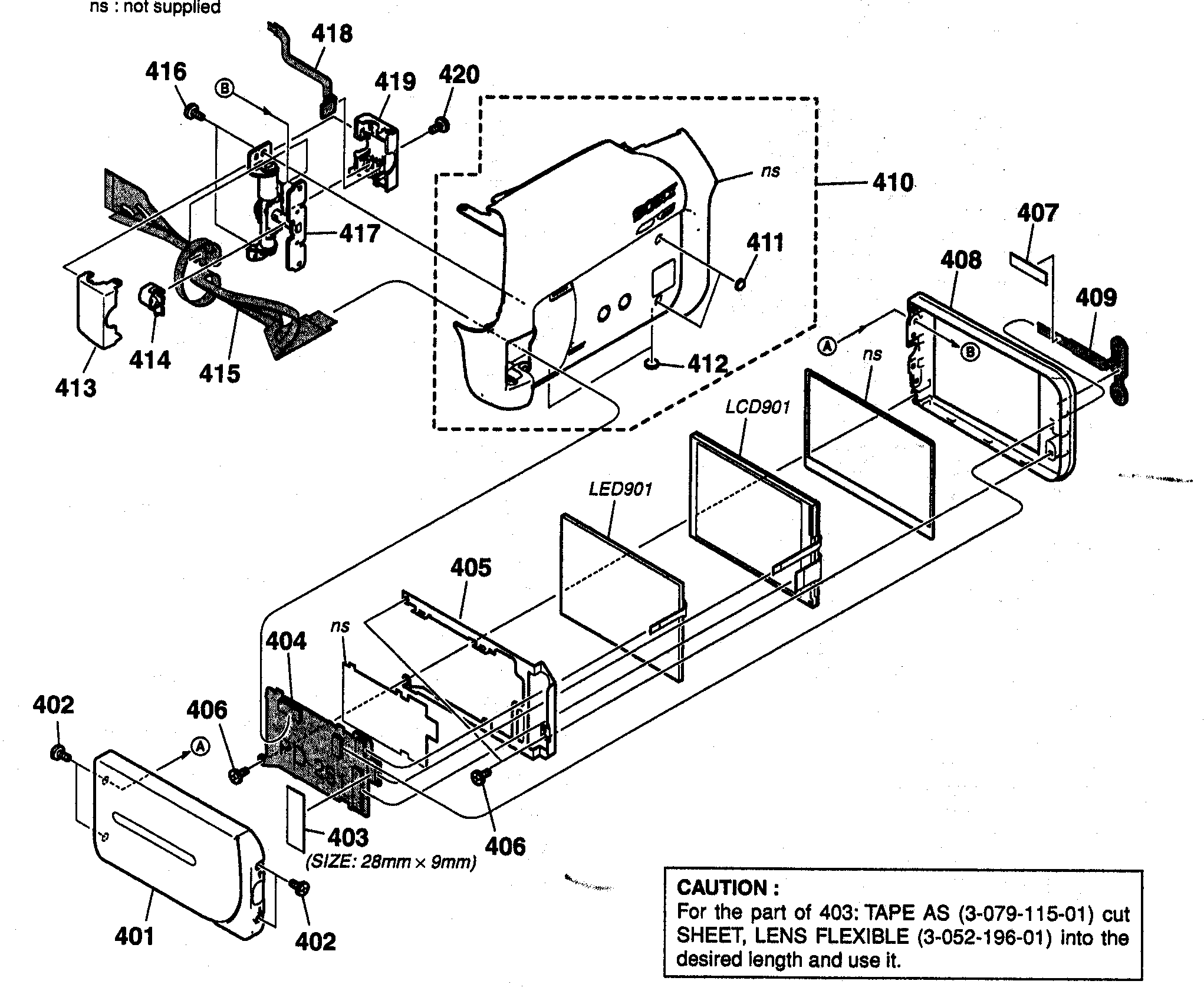Sony DCR-DVD103 cabinet r section 2 diagram