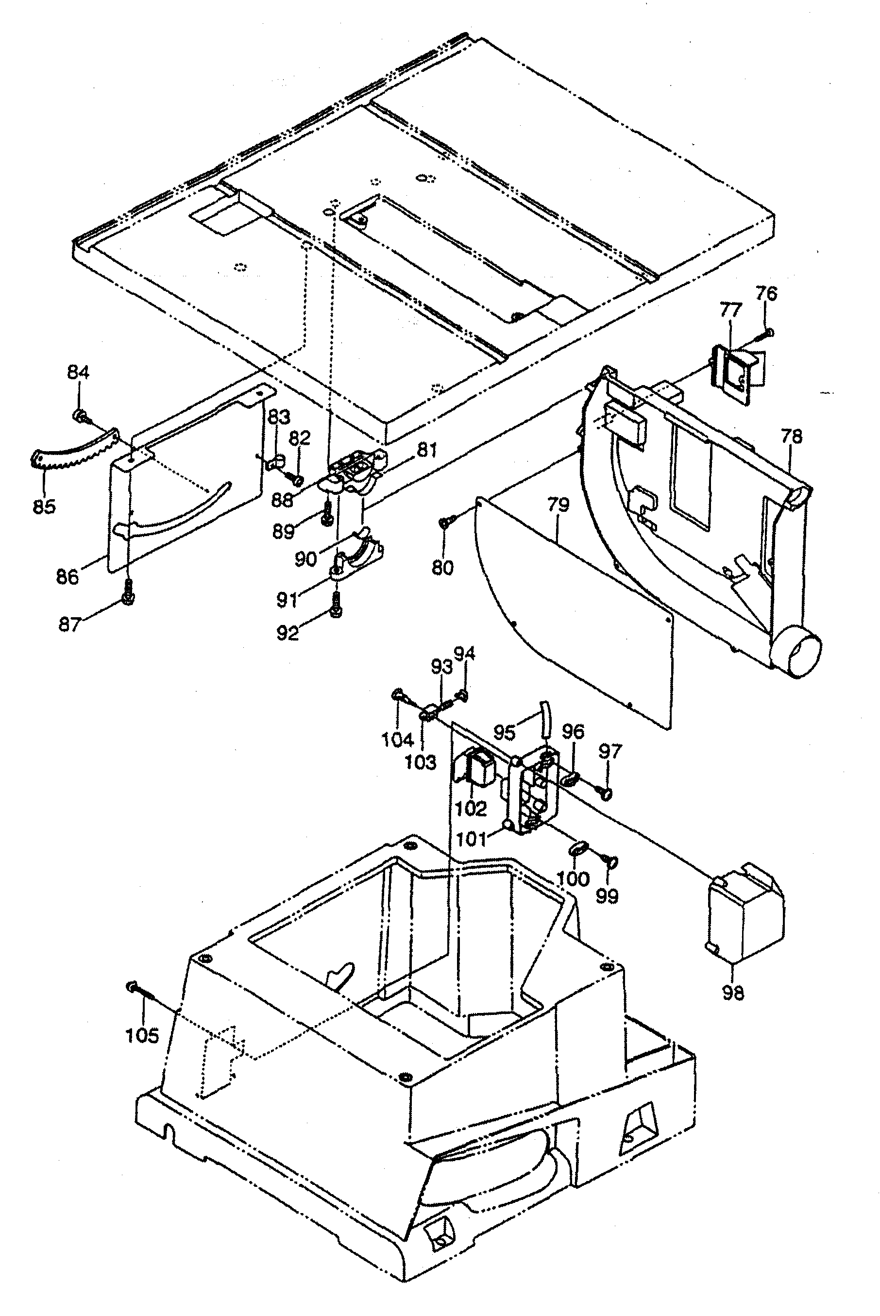 Makita 2703X1 table 1 diagram
