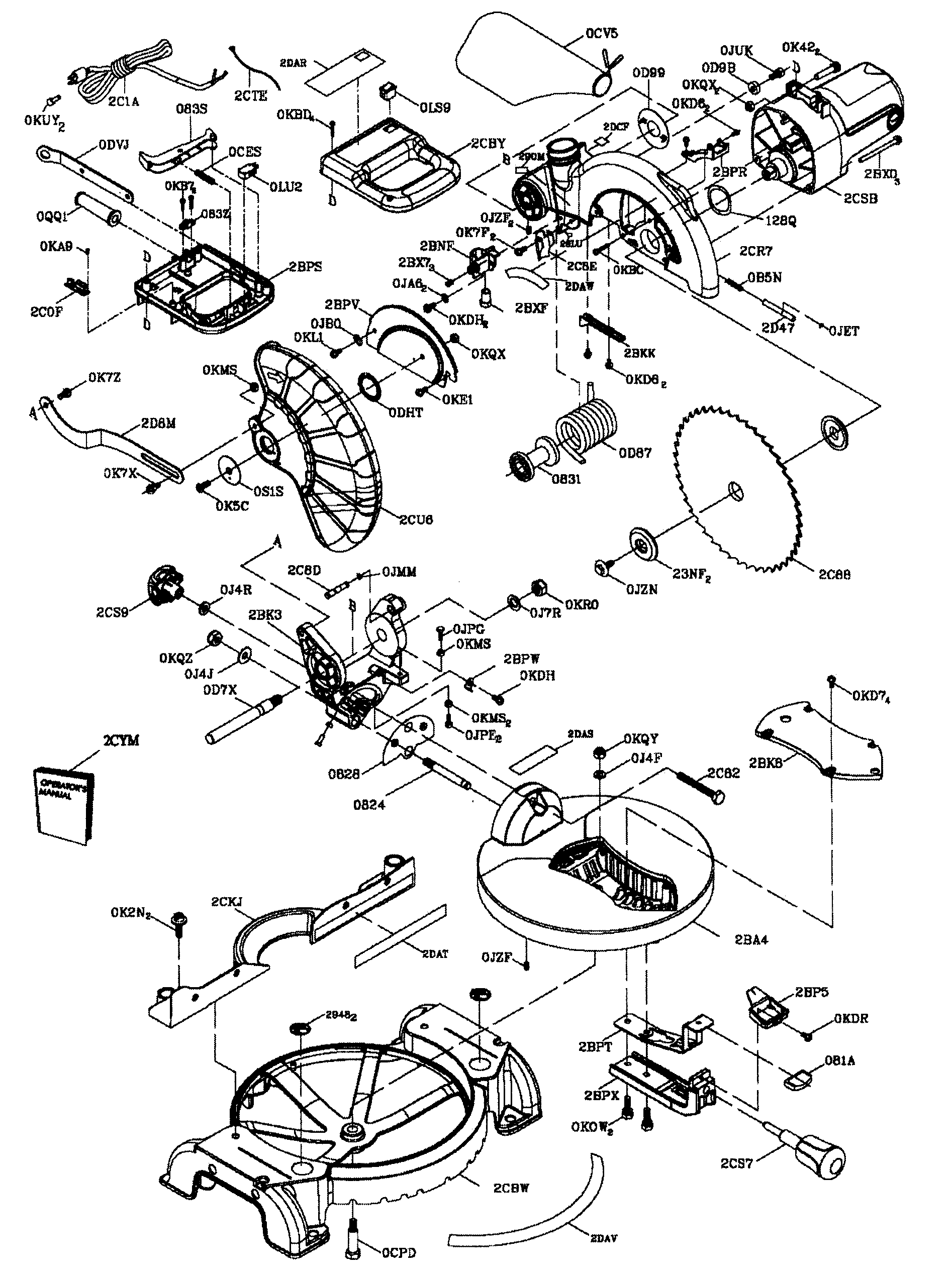 Craftsman 137212290 saw diagram