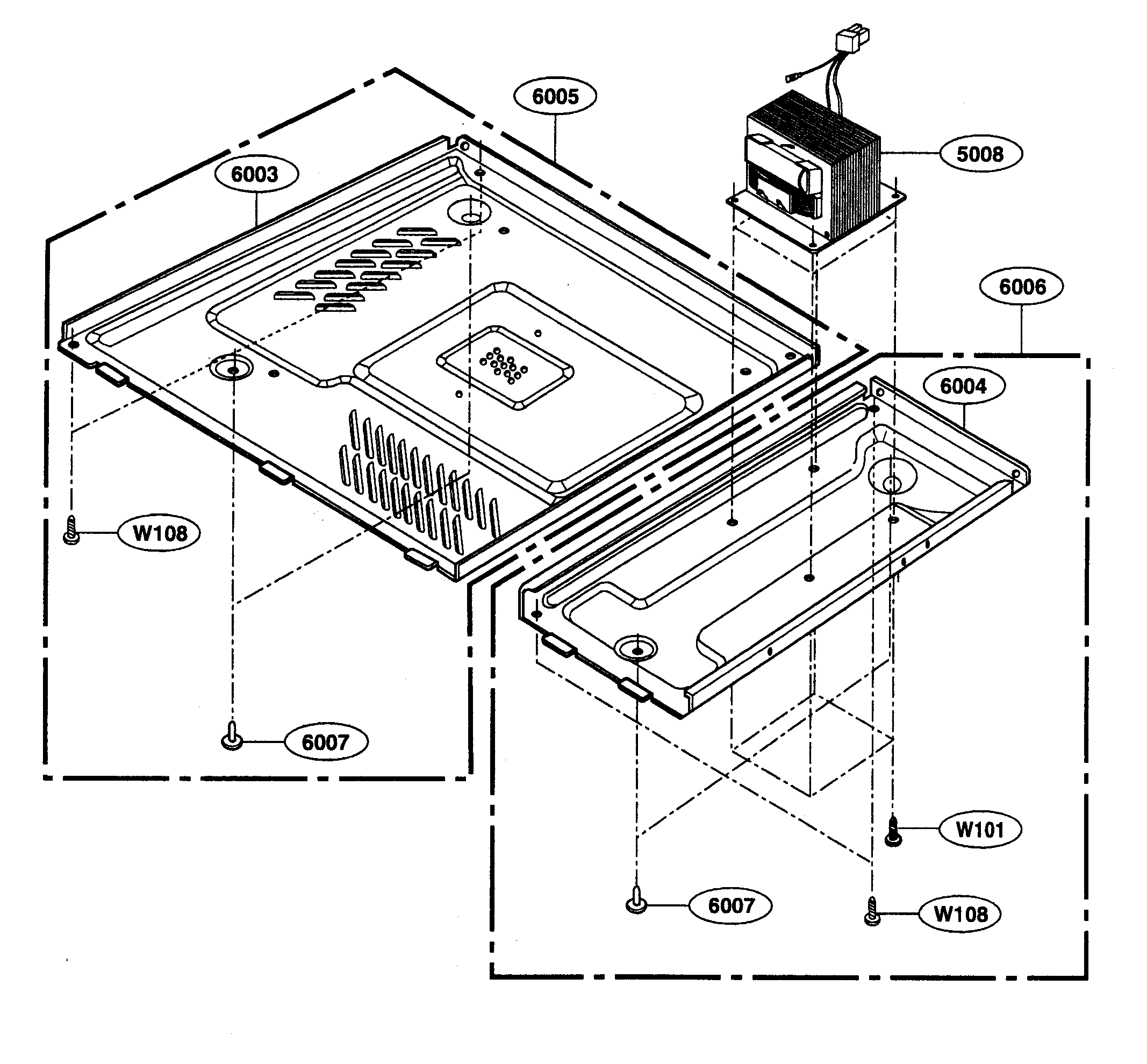 Kenmore 72166462500 base plate parts diagram