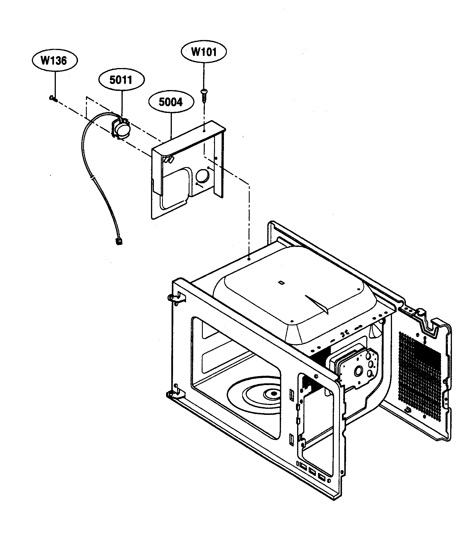Kenmore 72166462500 sensor parts diagram