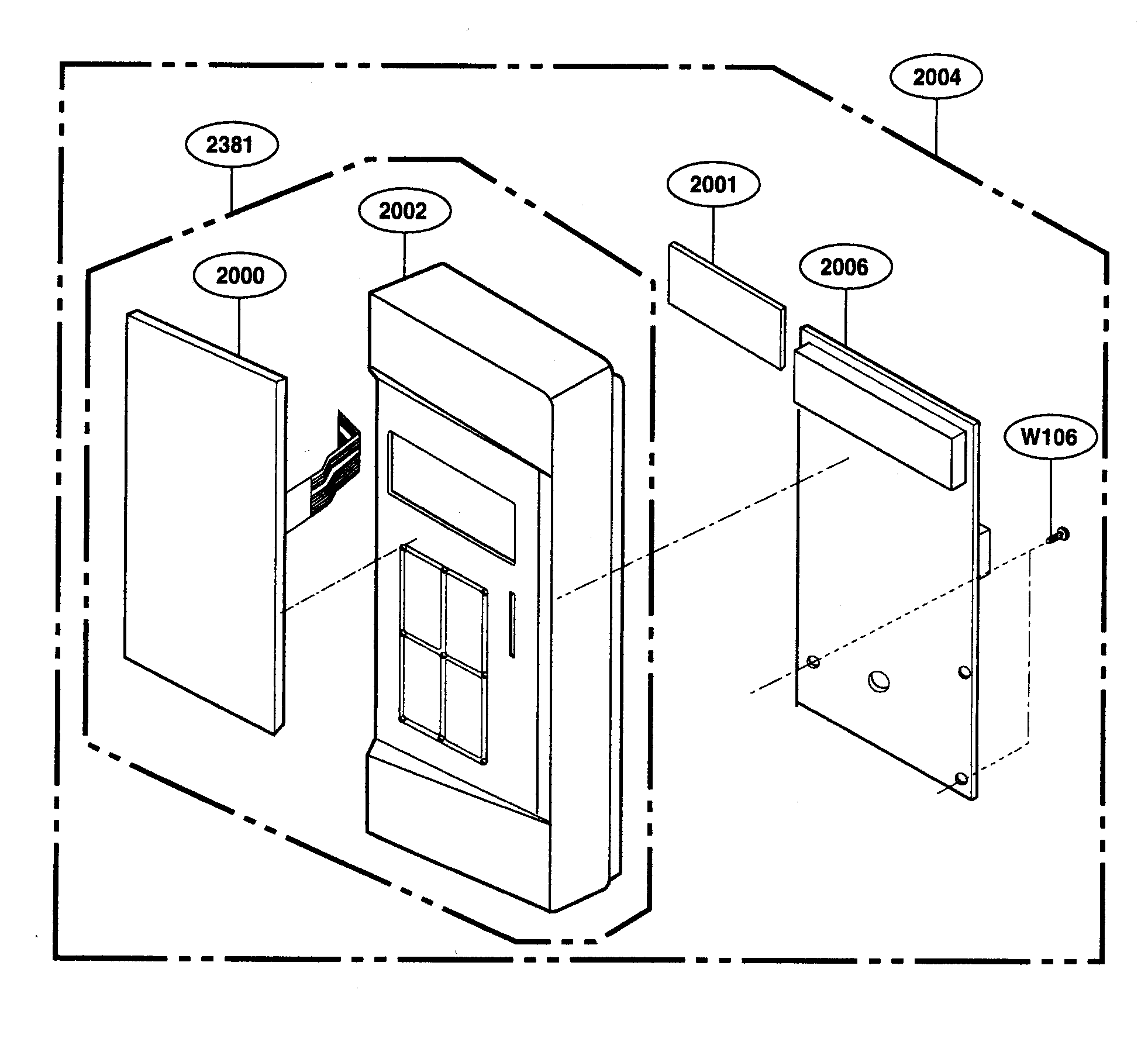 Kenmore 72166464500 control panel parts diagram