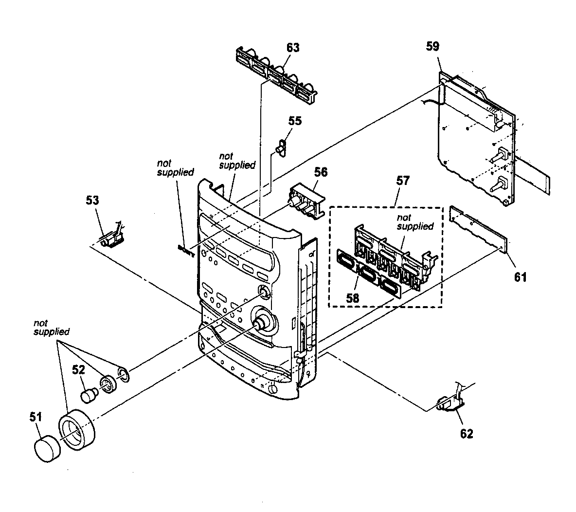 Sony CMT-HPZ9 front panel diagram