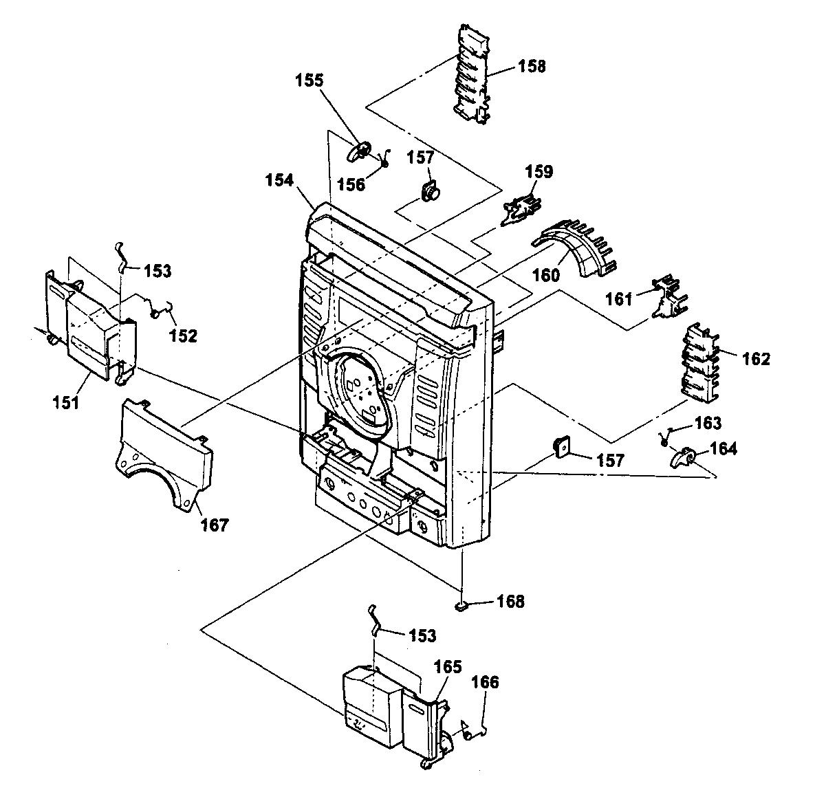 Sony MHC-GX355 front panel diagram
