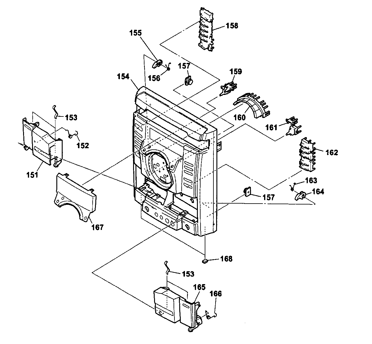 Sony HCD-GX555 front panel diagram