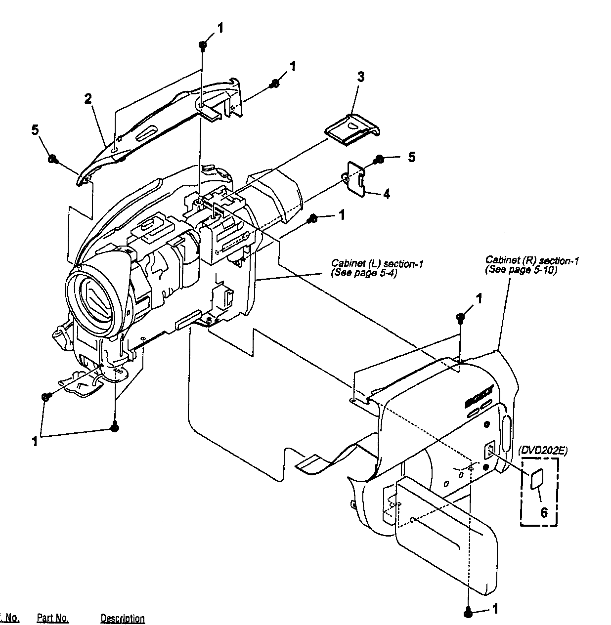 Sony DCR-DVD203 overall section diagram