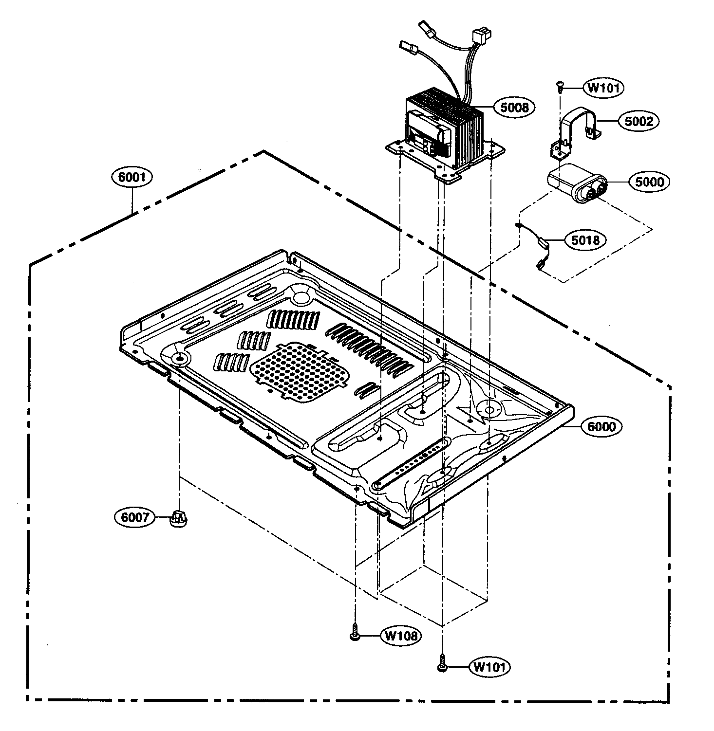 Kenmore 72166109500 base plate diagram