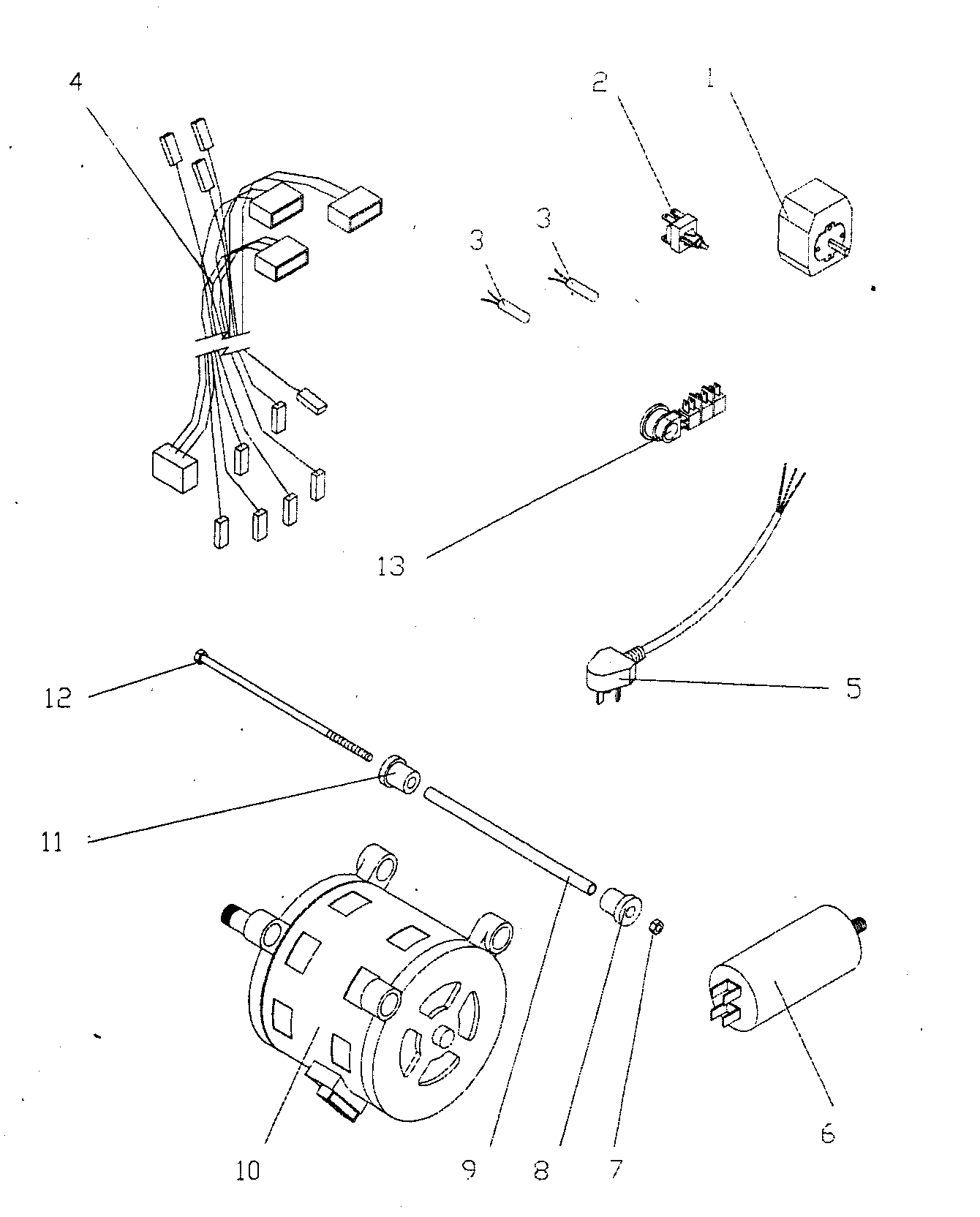 Majestic MJ9200D electric parts diagram