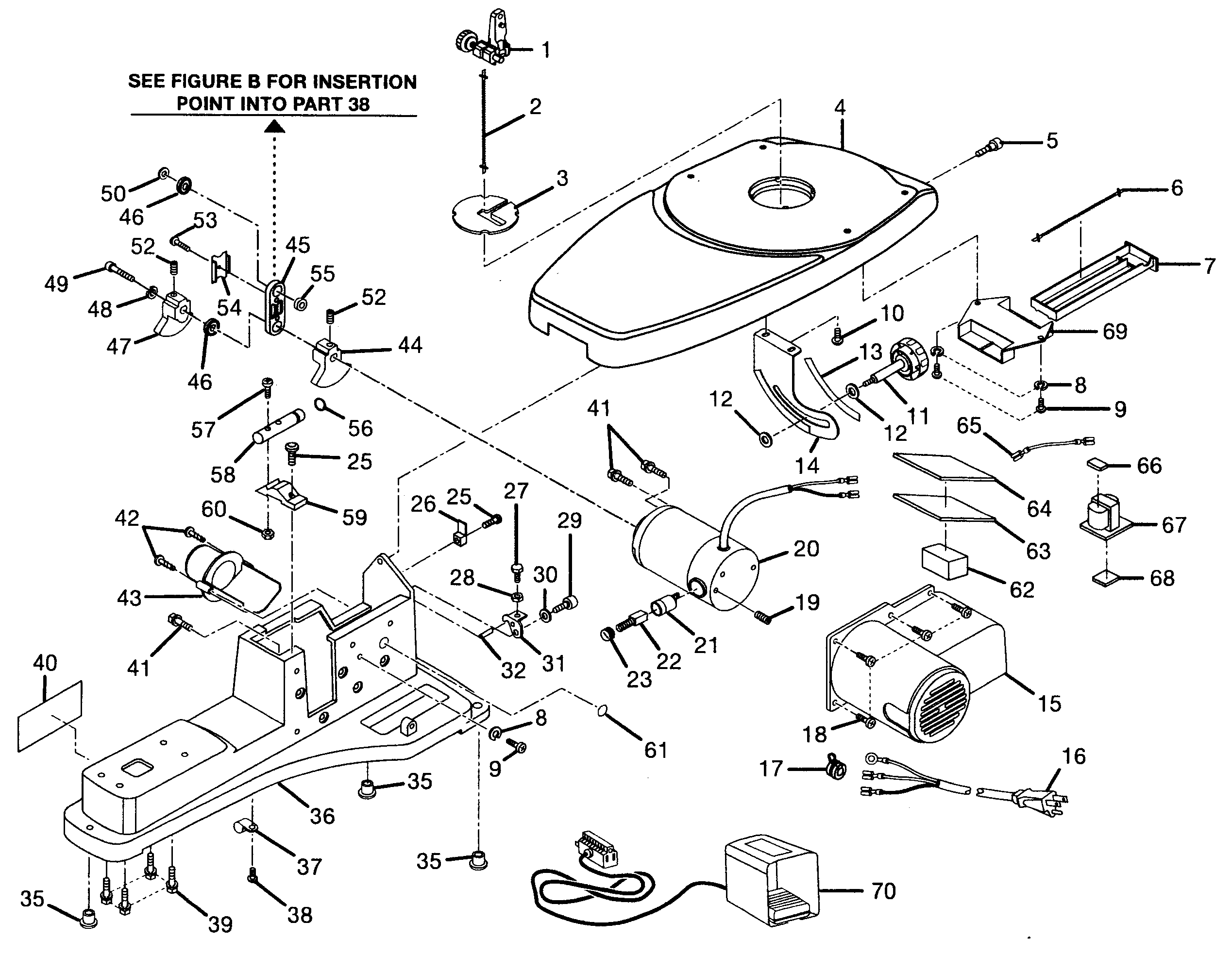 Craftsman 315216090 base assy diagram