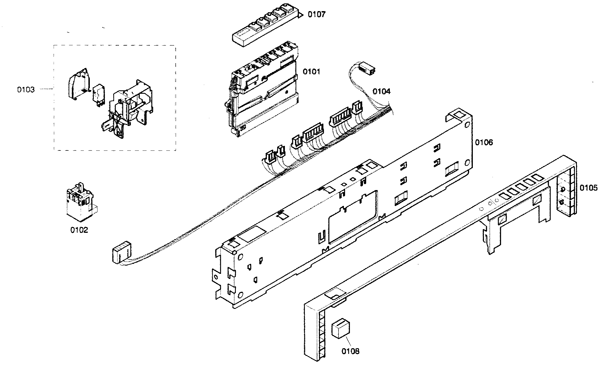 Bosch SHX46A05UC/21 control panel diagram