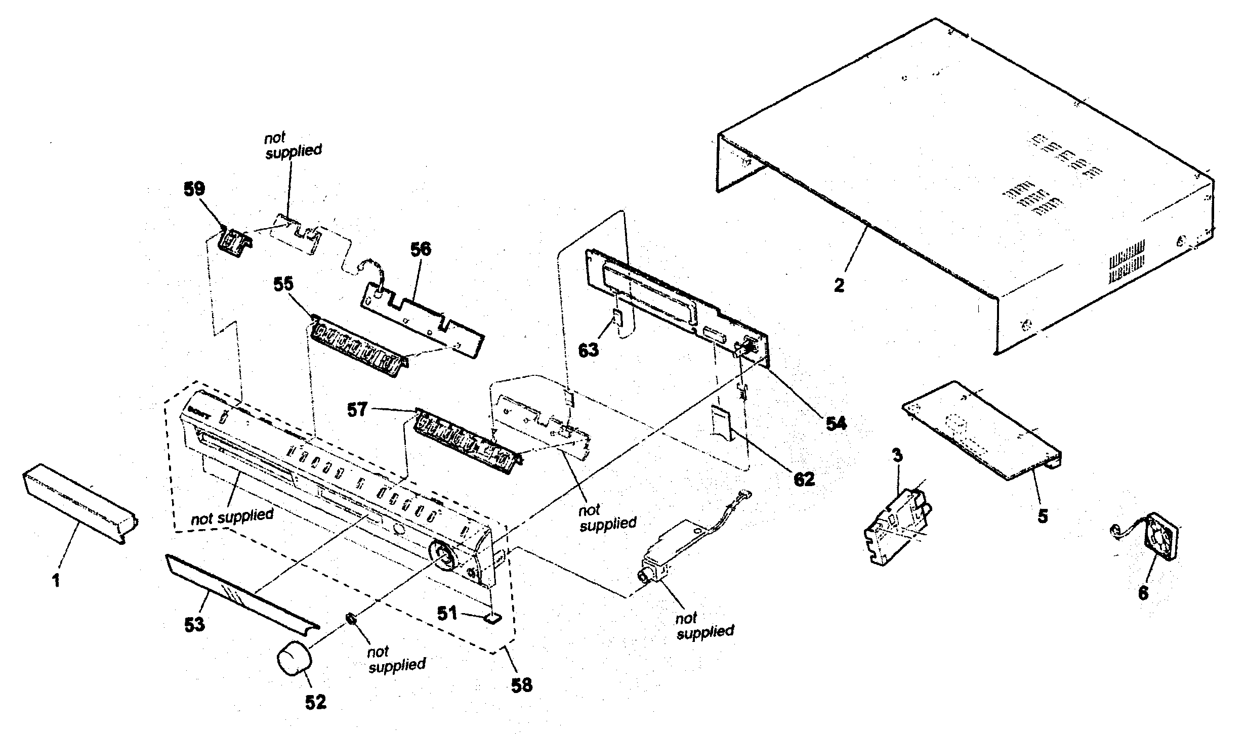 Sony HCD-DX250 cabinet parts diagram