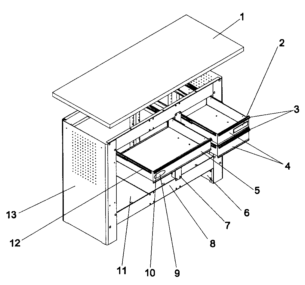 Craftsman 706597460 workbench diagram