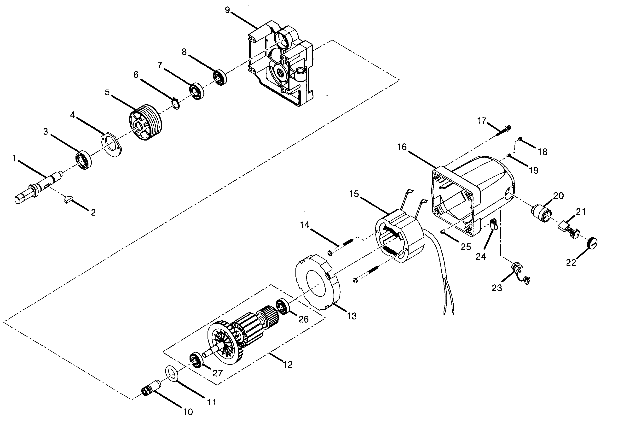 Craftsman 315274130 motor assy diagram