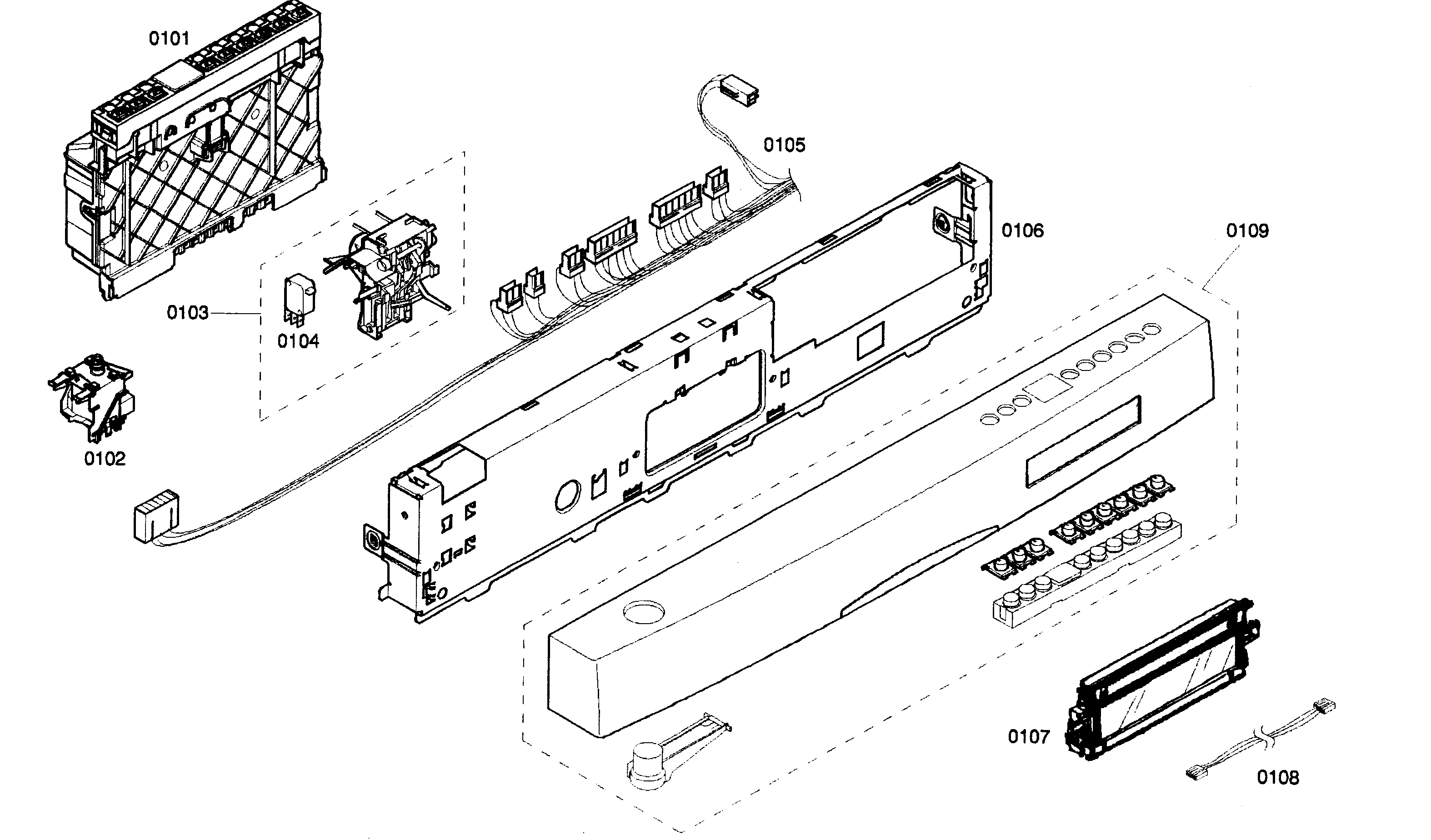 Bosch SHE66C05UC/22 front panel diagram