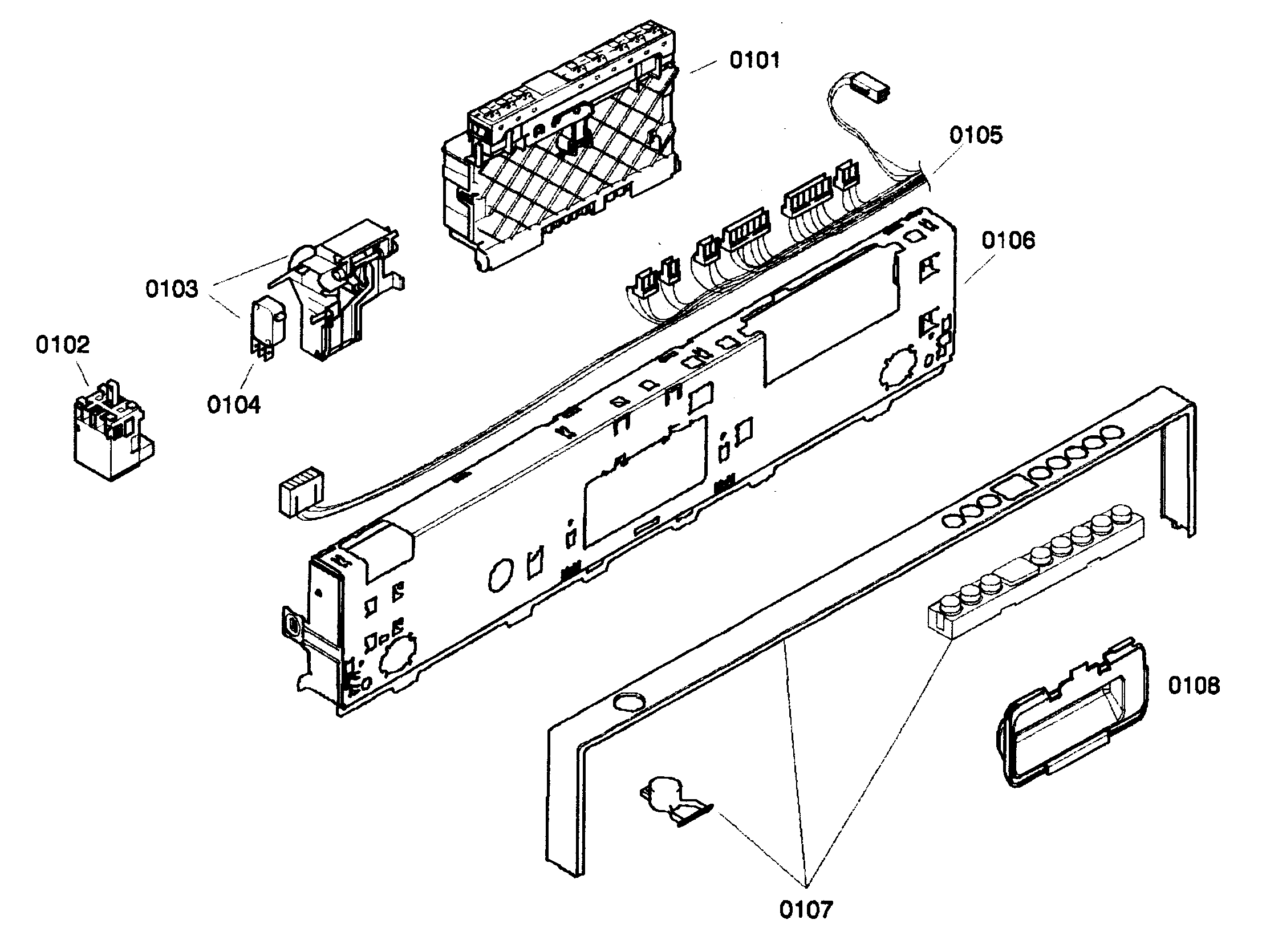 Bosch SHV57C03UC/22 front panel diagram