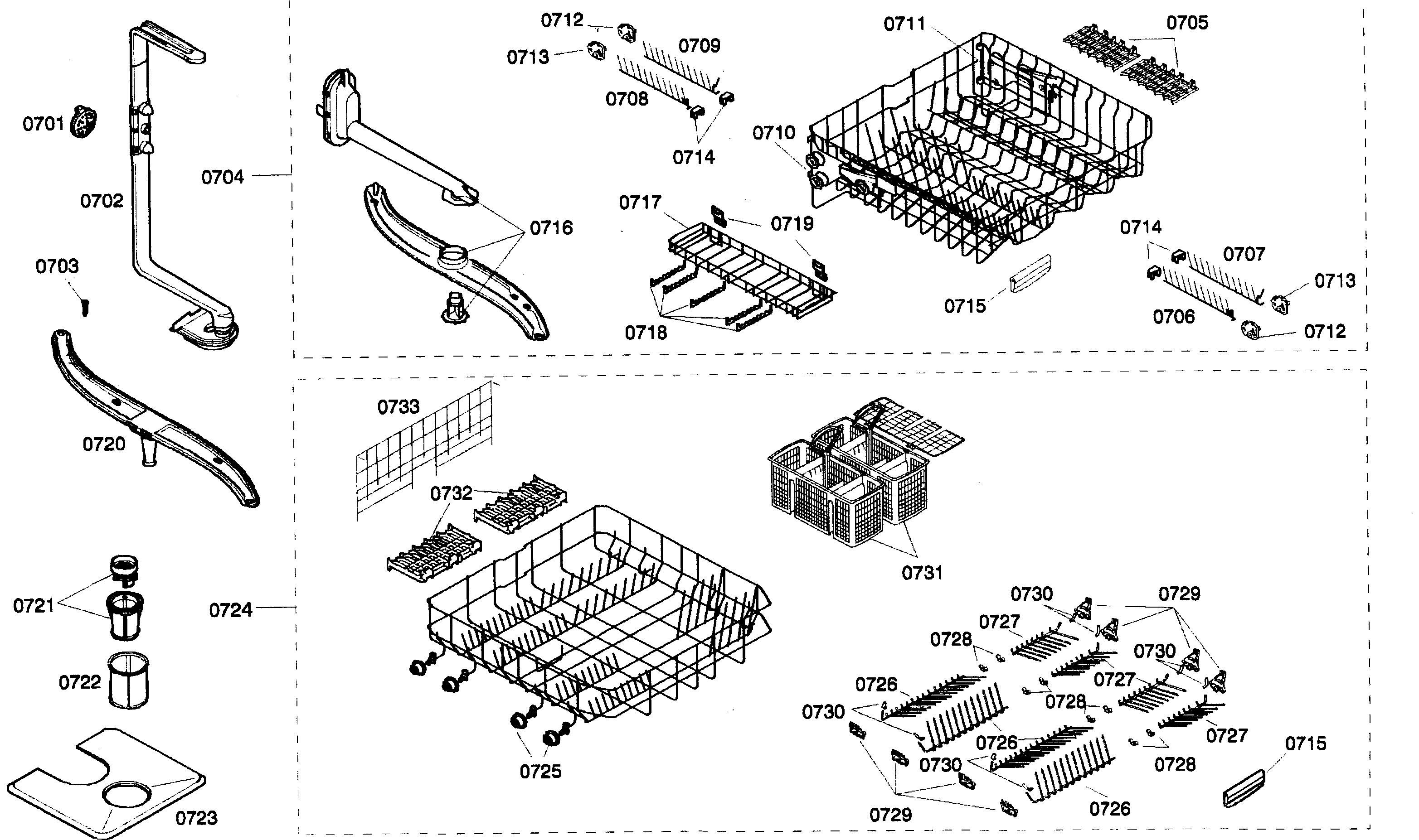 Bosch SHV57C03UC/22 accessory diagram