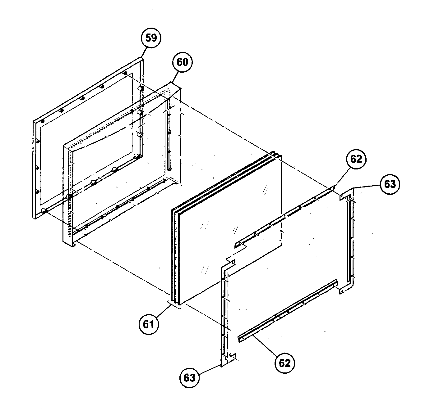 JVC AV-48P786 screen assy diagram