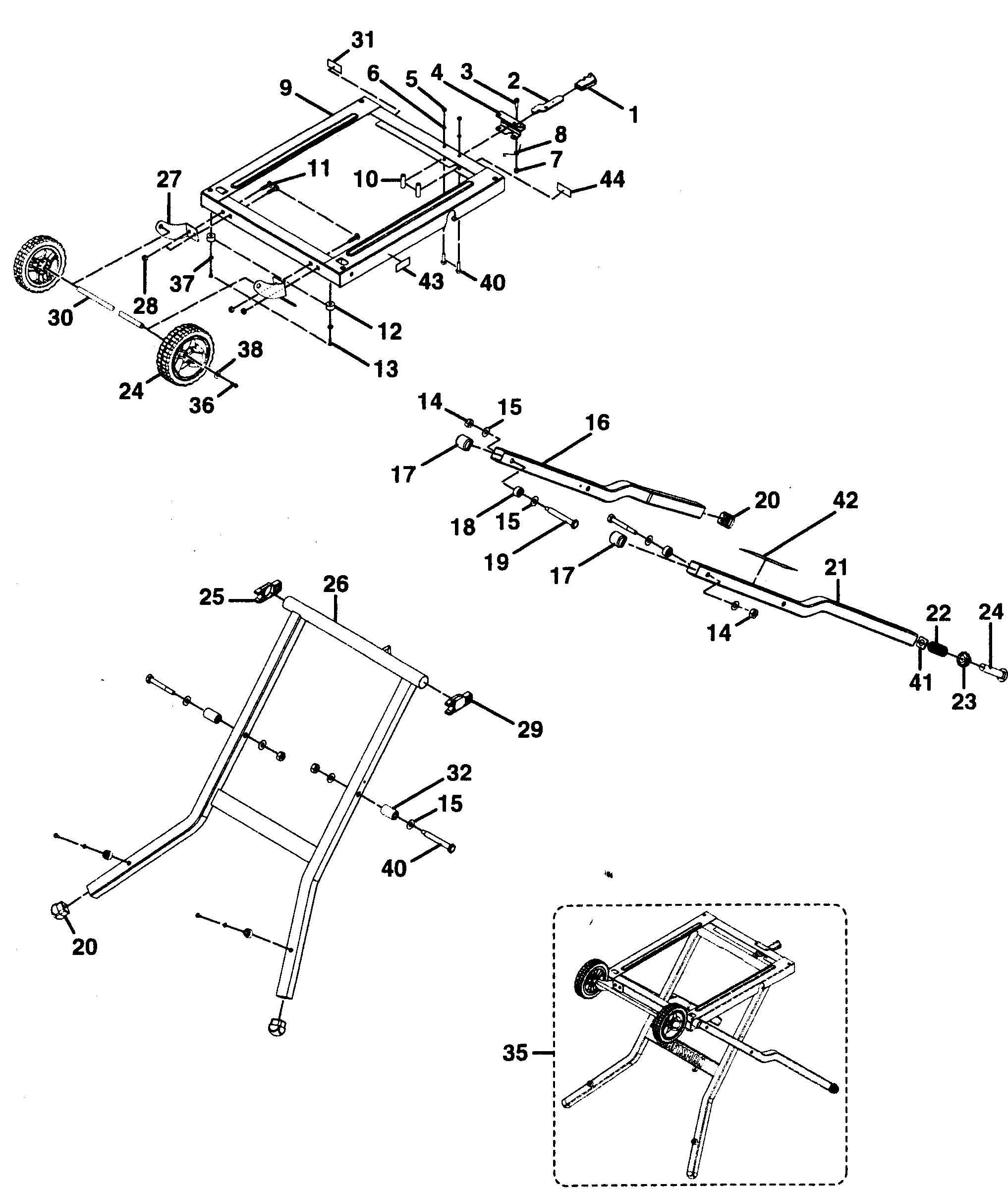 Craftsman 315218060 stand assy diagram