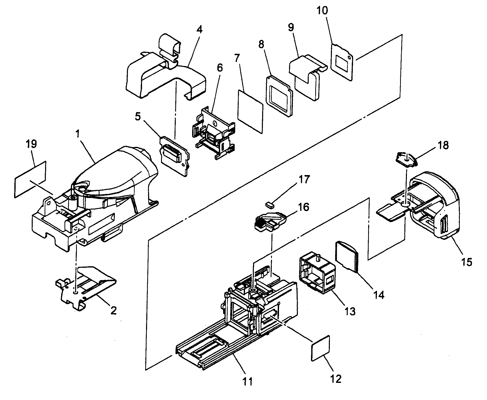 Canon ZR300A cvf unit diagram