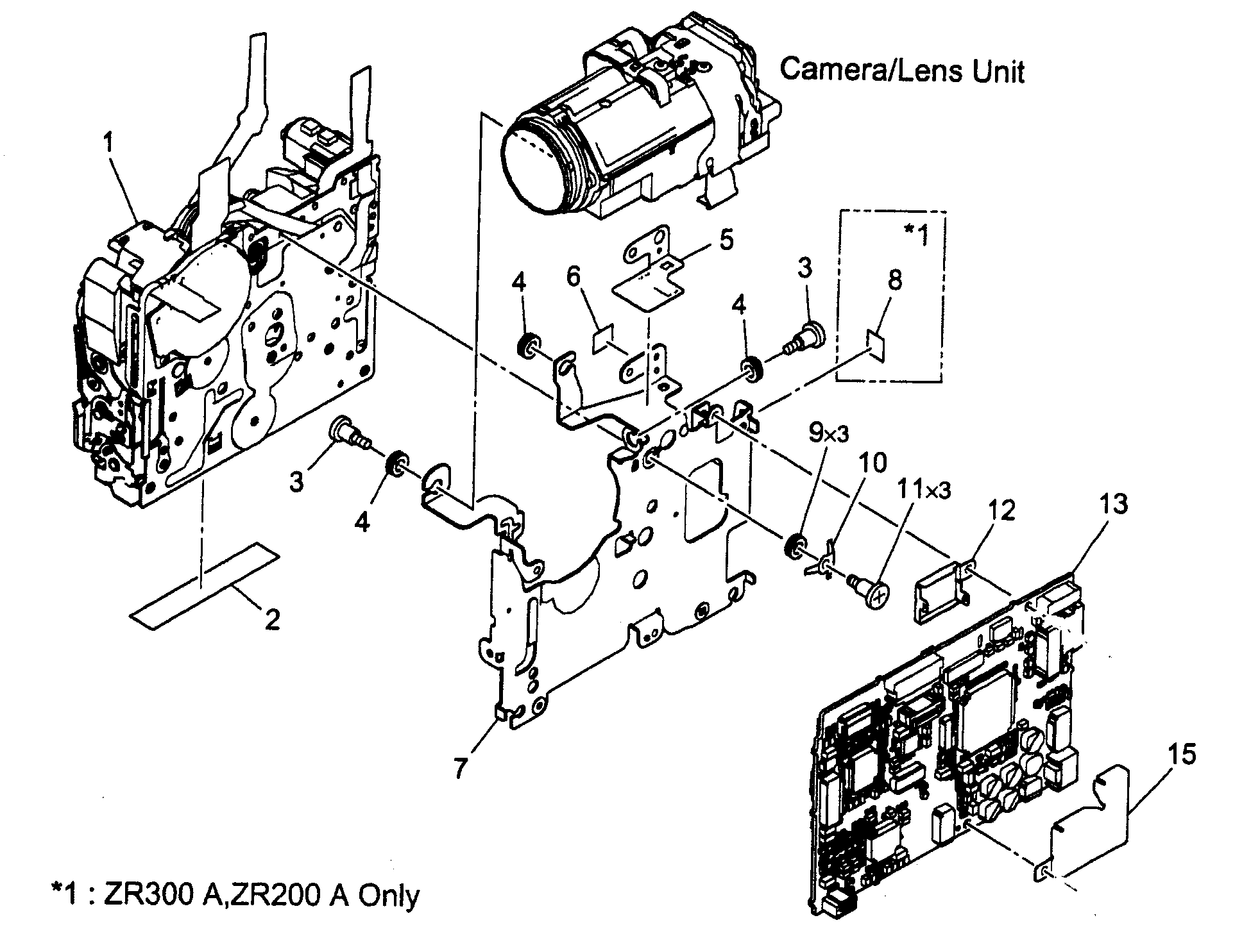 Canon ZR300A recorder unit diagram