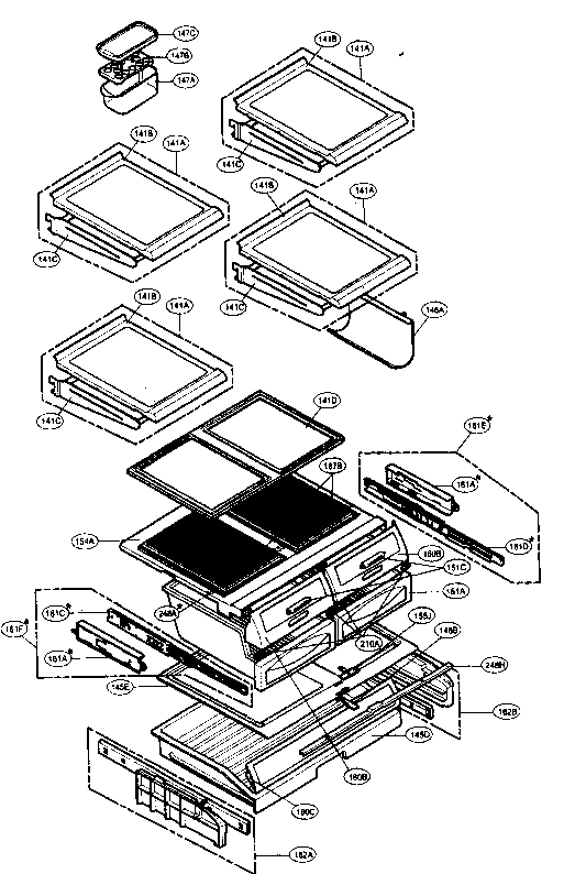 LG LRFD25850SB refrigerator parts diagram