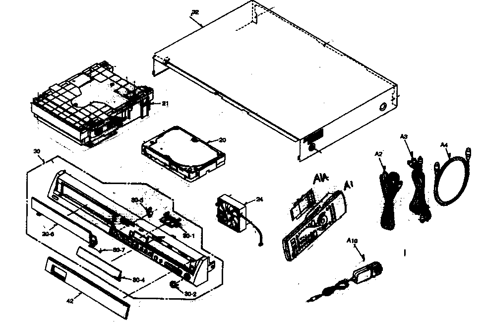 Panasonic DMR-EH50P cabinet parts diagram