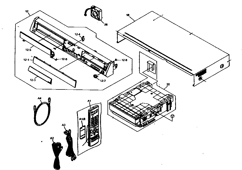 Panasonic DMR-ES20P cabinet parts diagram