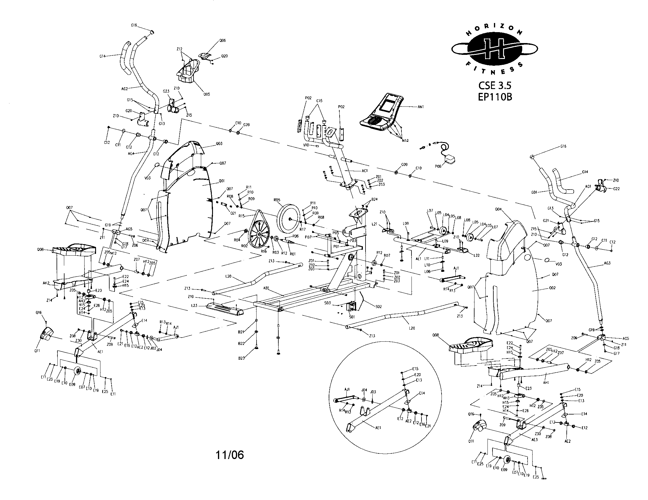 Horizon CSE3.5 unit assy diagram