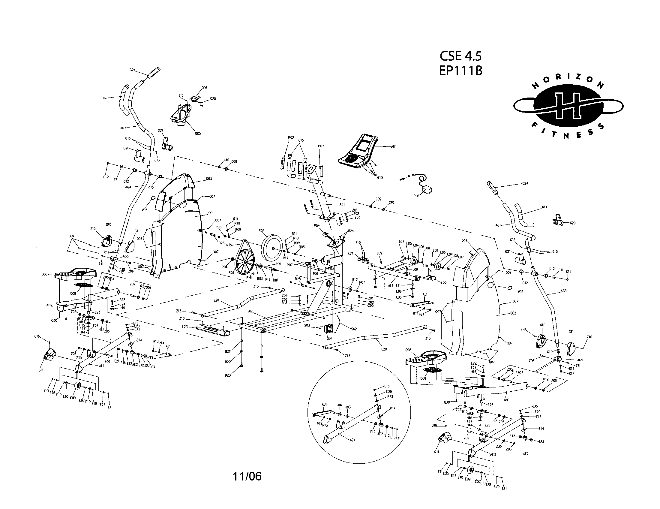 Horizon CSE4.5 unit assy diagram
