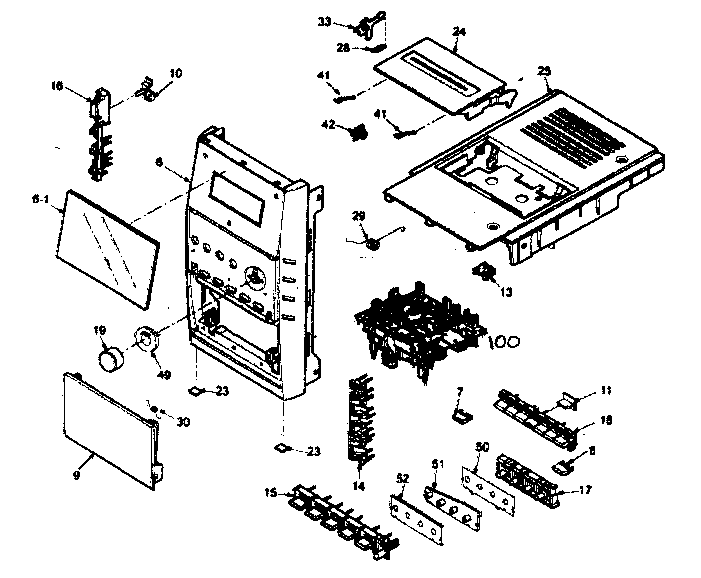 Panasonic SA-PM41P cabinet parts diagram