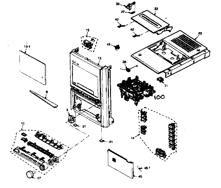 Panasonic SA-PM91DP cabinet parts diagram