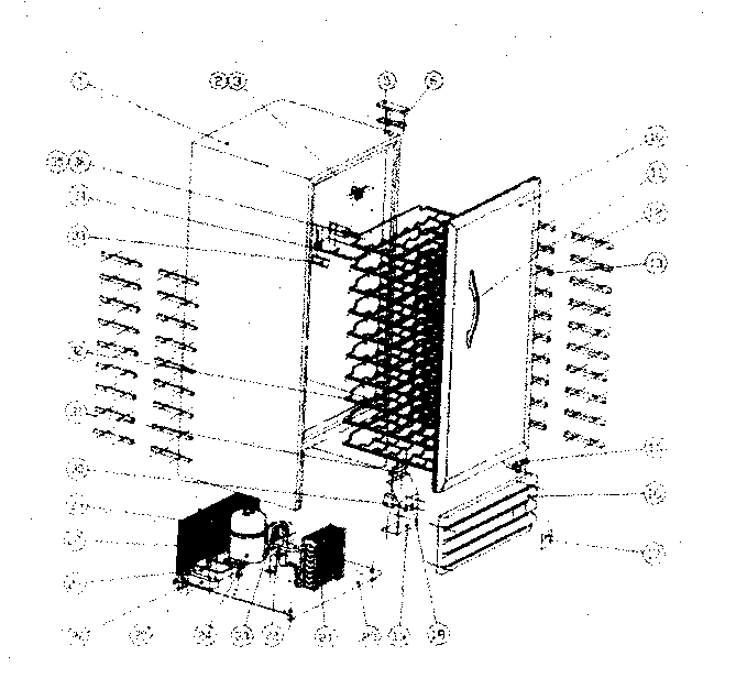 Franklin Chef FWC120 cabinet parts diagram
