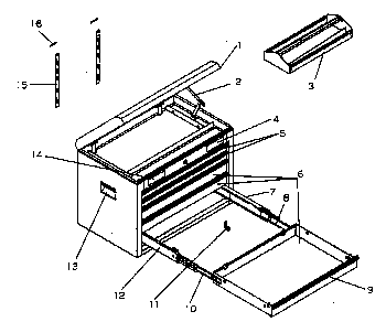 Craftsman 706619780 chest assy diagram