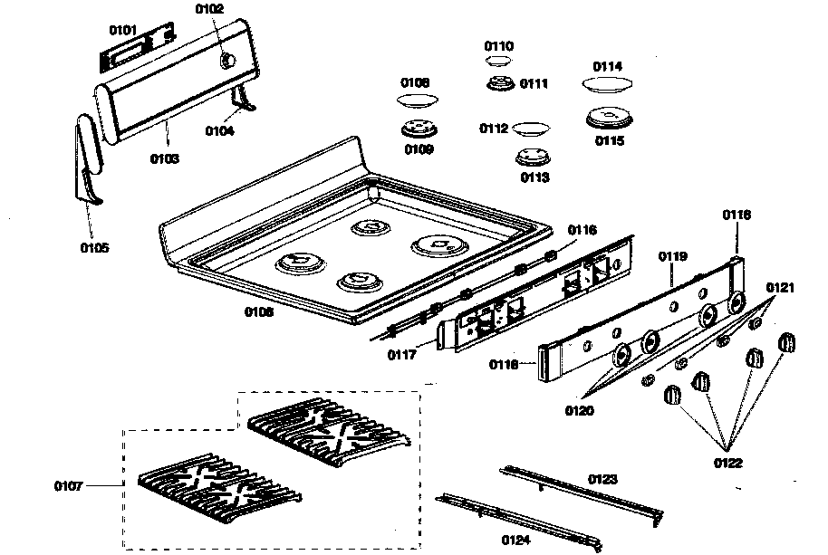 Bosch HGS432UC/01 cook top diagram