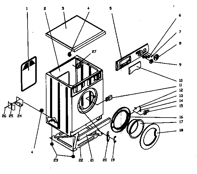 Equator ED510 cabinet parts diagram
