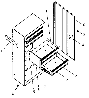 Craftsman 706619210 cabinet parts diagram