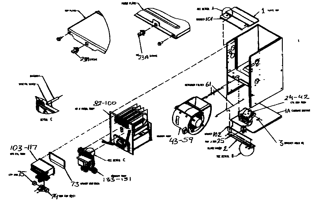 Carrier 58MCB04010112 cabinet parts diagram