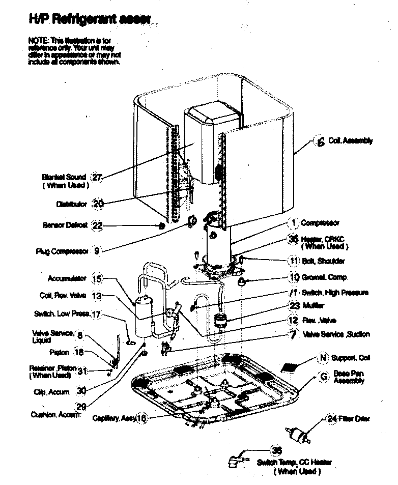ICP C4H342GKA100 refrigeration components diagram
