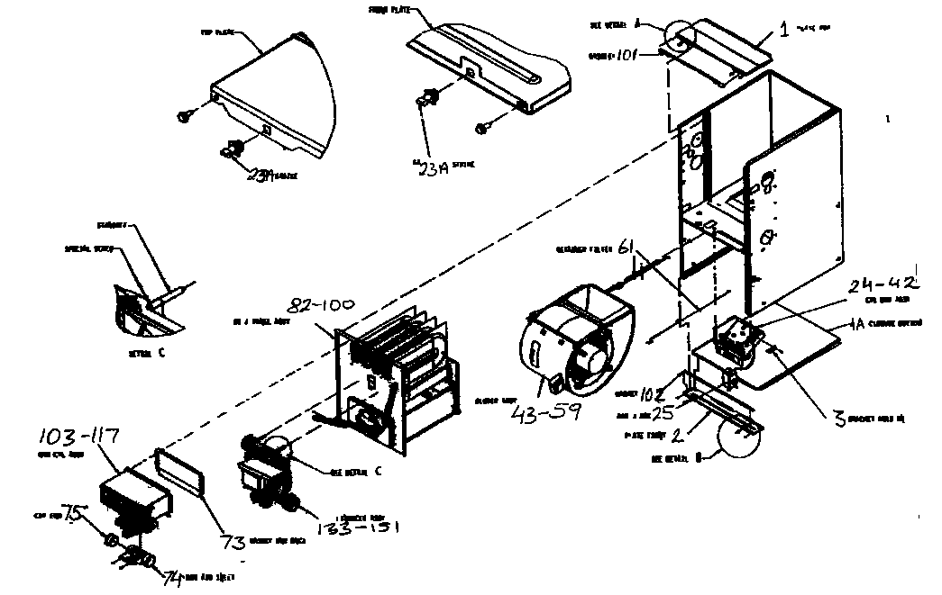 Carrier 58MXB060F10112 cabinet parts diagram