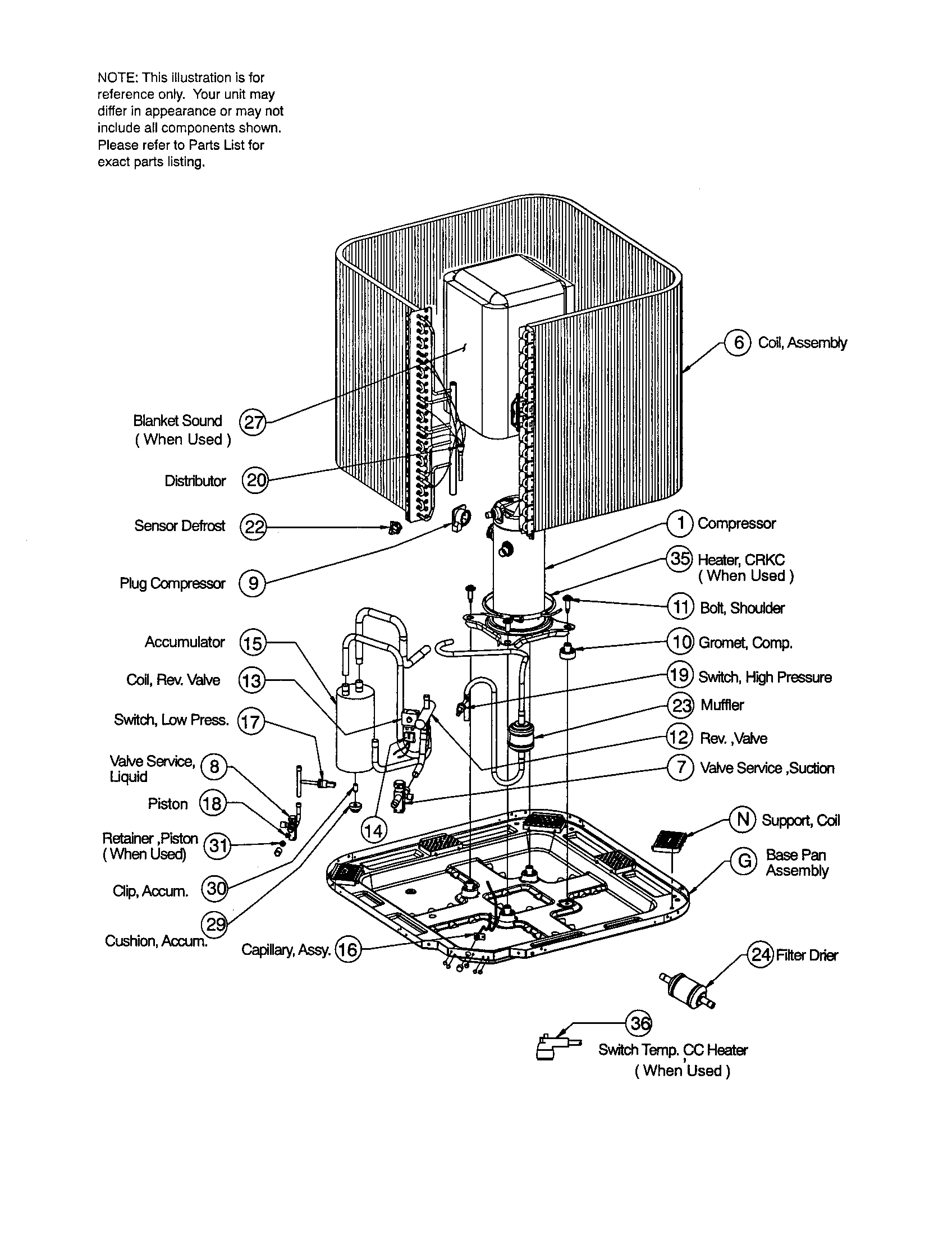 ICP H4H318GKA100 refrigeration components diagram